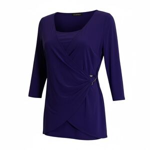 Candid Soul Deep Purple Wrap Blouse